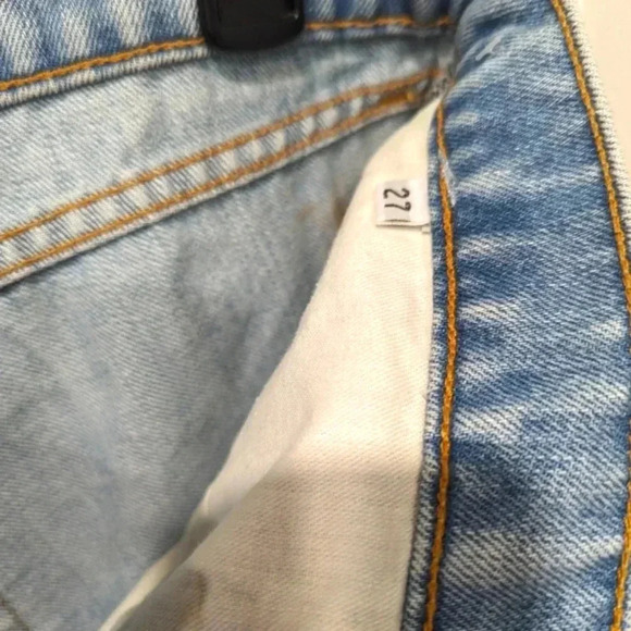 ASKK NY‎ | Distressed Light Wash Carrot Jeans | 100% Cotton - Size 27 - Picture 8 of 11